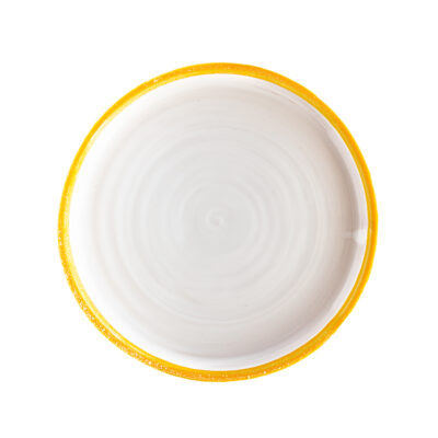 Val Pottery Plate Ana White & Yellow