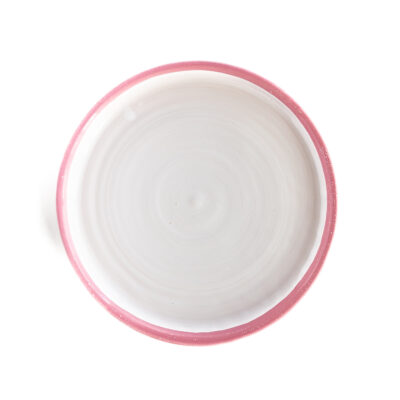 Val Pottery Plate Ana White & Pink