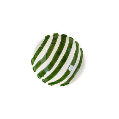 Val Pottery Yummy Yoghurt Green Stripes