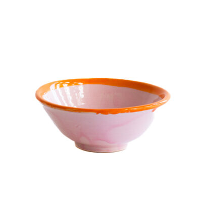 Val Pottery Bowl Inez Pink & Orange