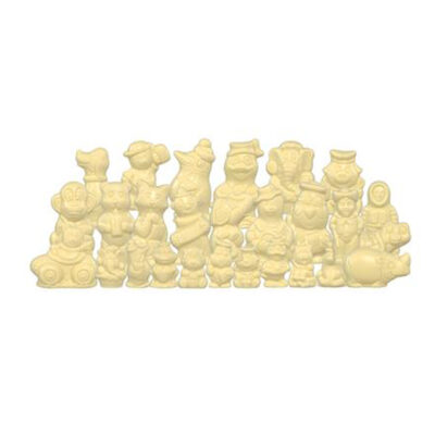 Assortiment Sinterklaasfiguren – 5 tot 13cm – 2kg – wit