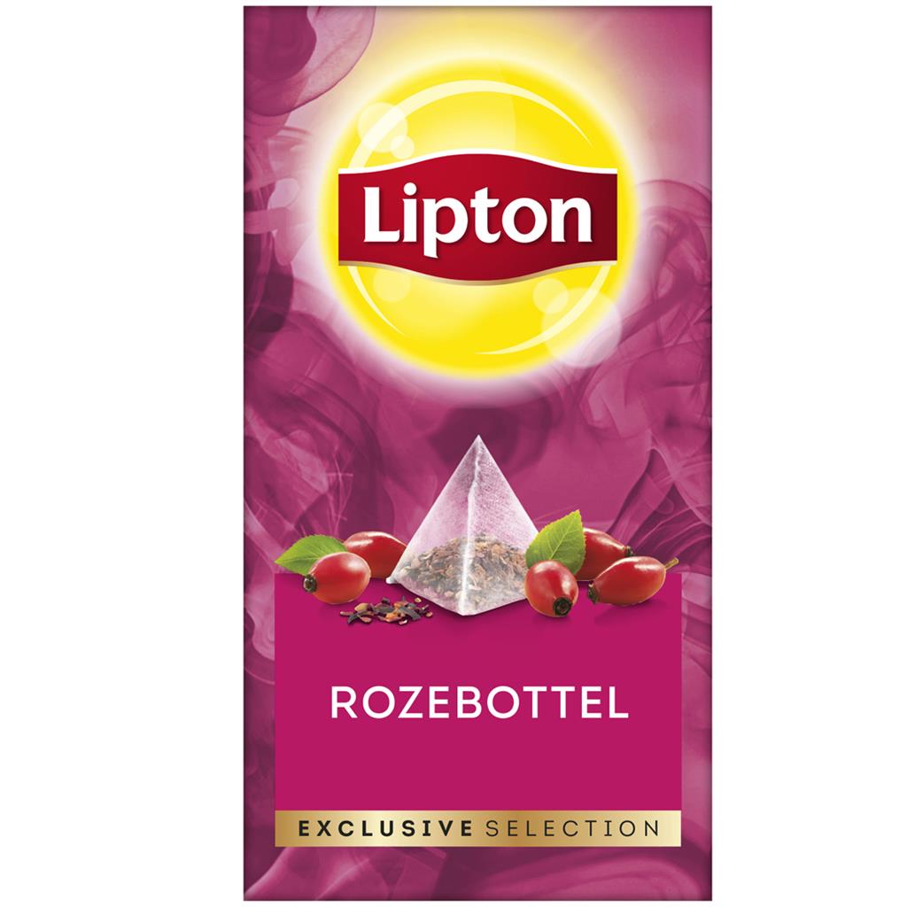 Lipton Excl. Sel. Rozenbottel 25 builtjes x6