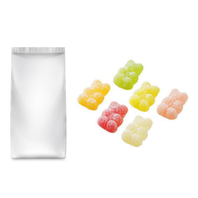 Voorverpakte snoepzakjes blanco – zure beren 180g x10