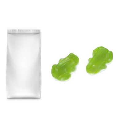 Voorverpakte snoepzakjes blanco – Kikkers 180g x10